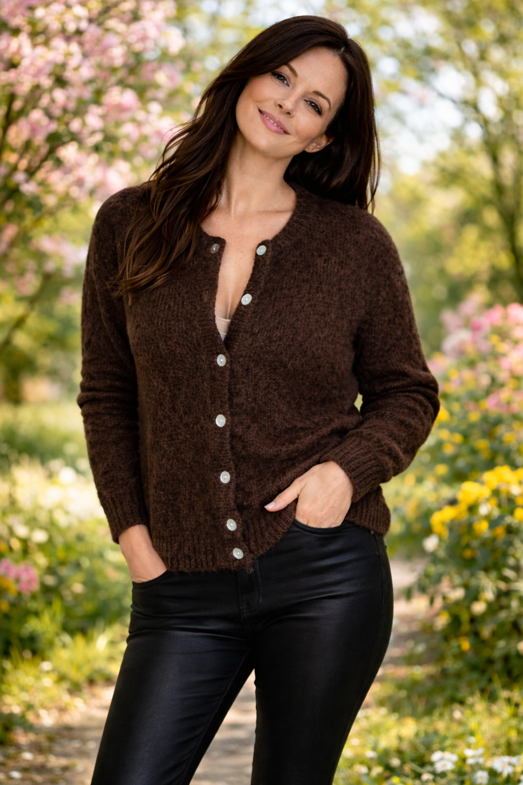 in April - Gilet Maille Elouan (Marron)