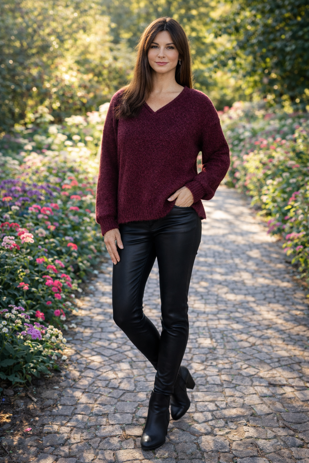 in April - Pull Maille Kamil (Bordaux)