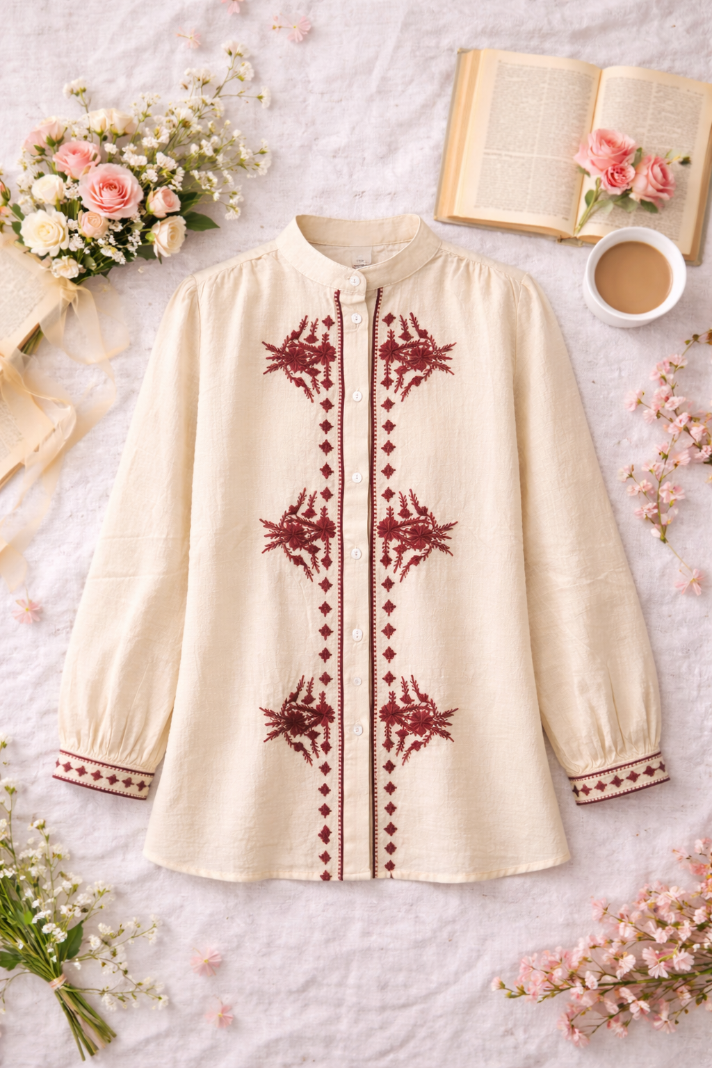 in April - Chemise Edna  (Beige)