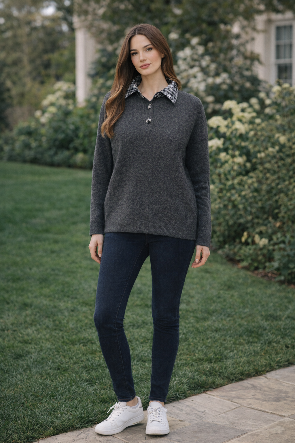 in April - Pull Calyxte (gris)