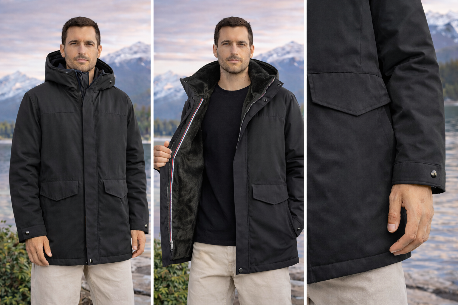 LAURA JO - Parka fourrée - Homme (Noir)