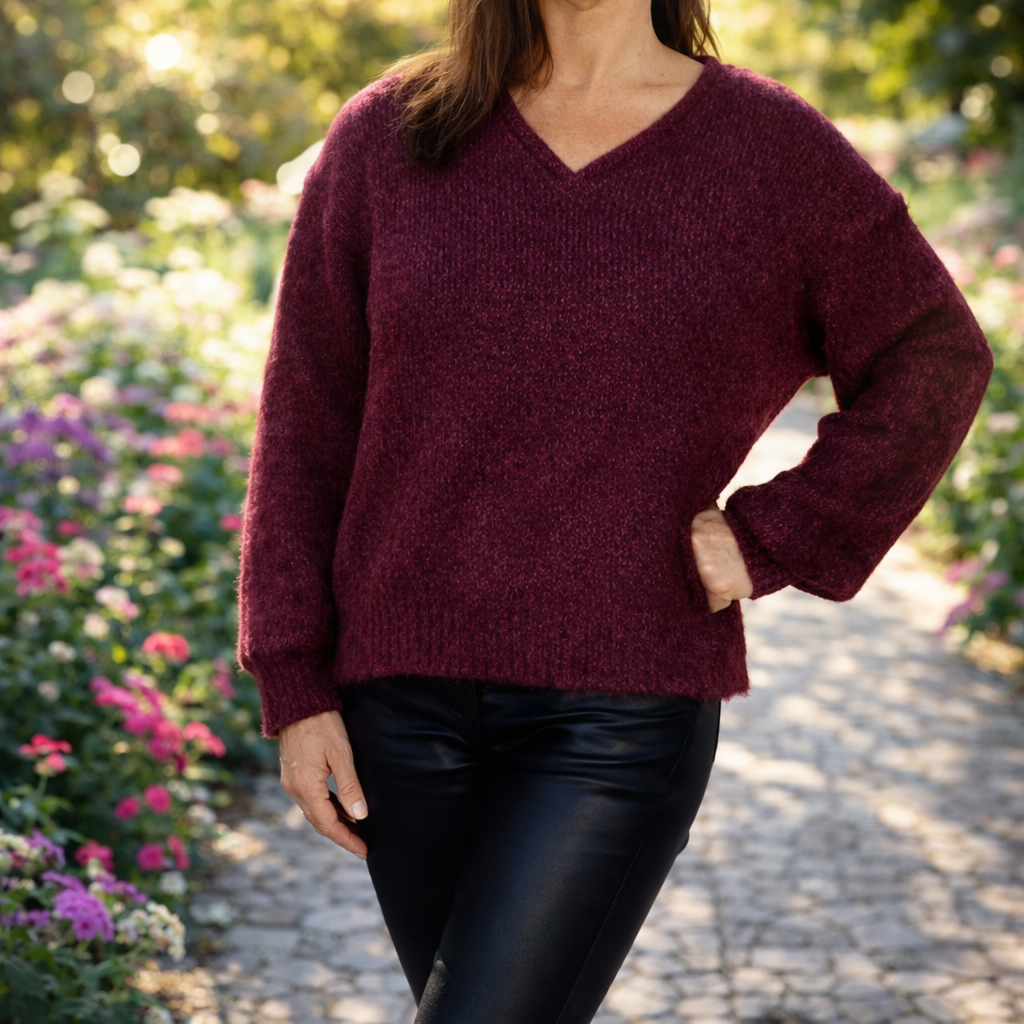 in April - Pull Maille Kamil (Bordaux)