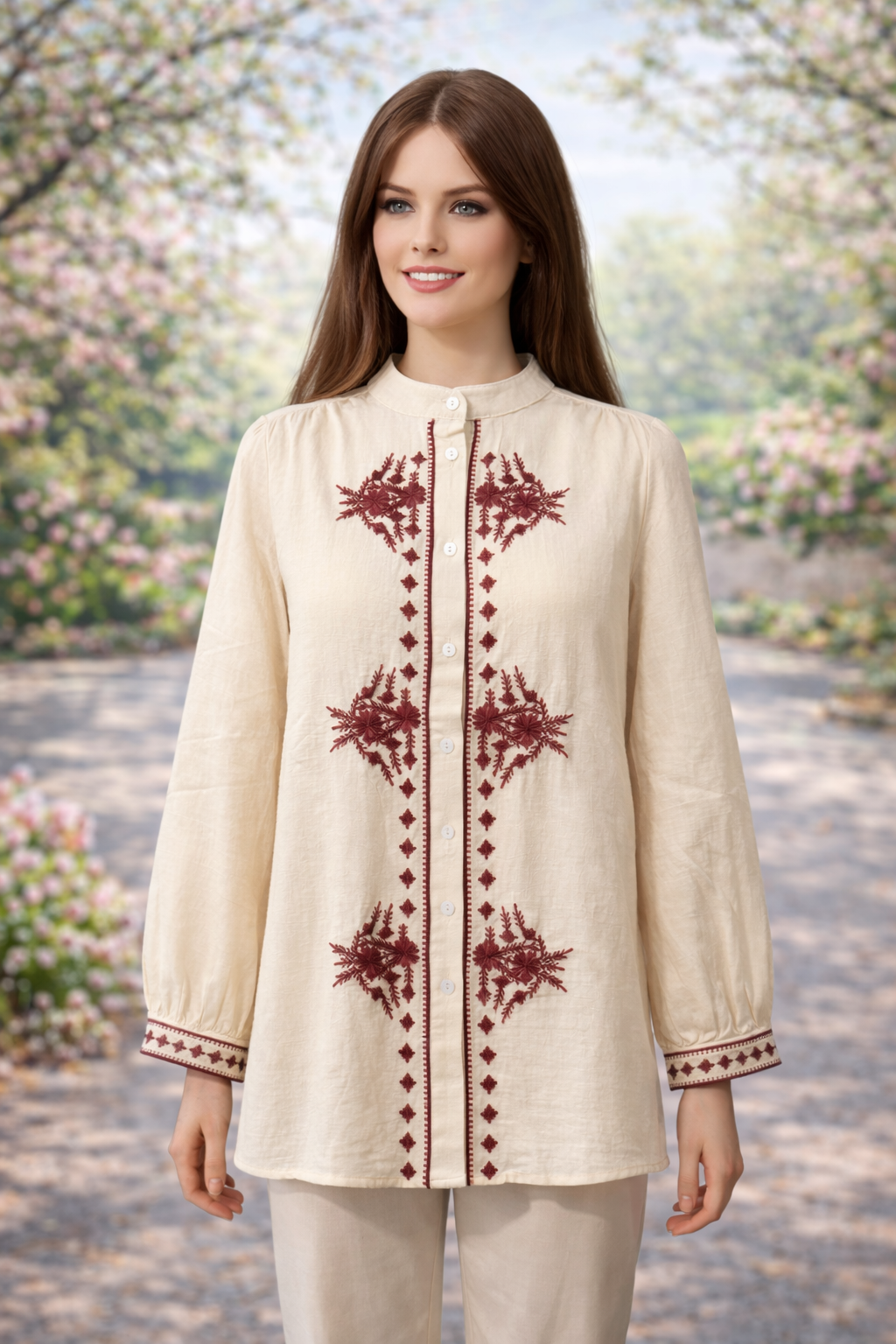 in April - Chemise Edna  (Beige)