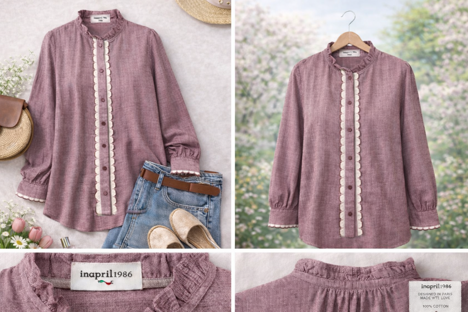 in April - Chemise Skyla (Rose)