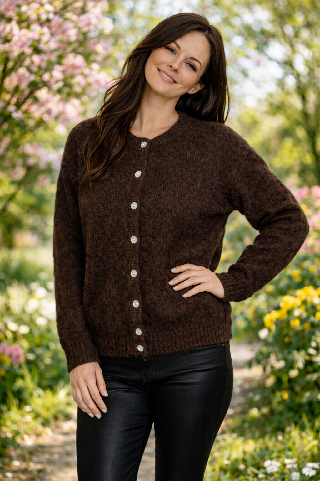 in April - Gilet Maille Elouan (Marron)