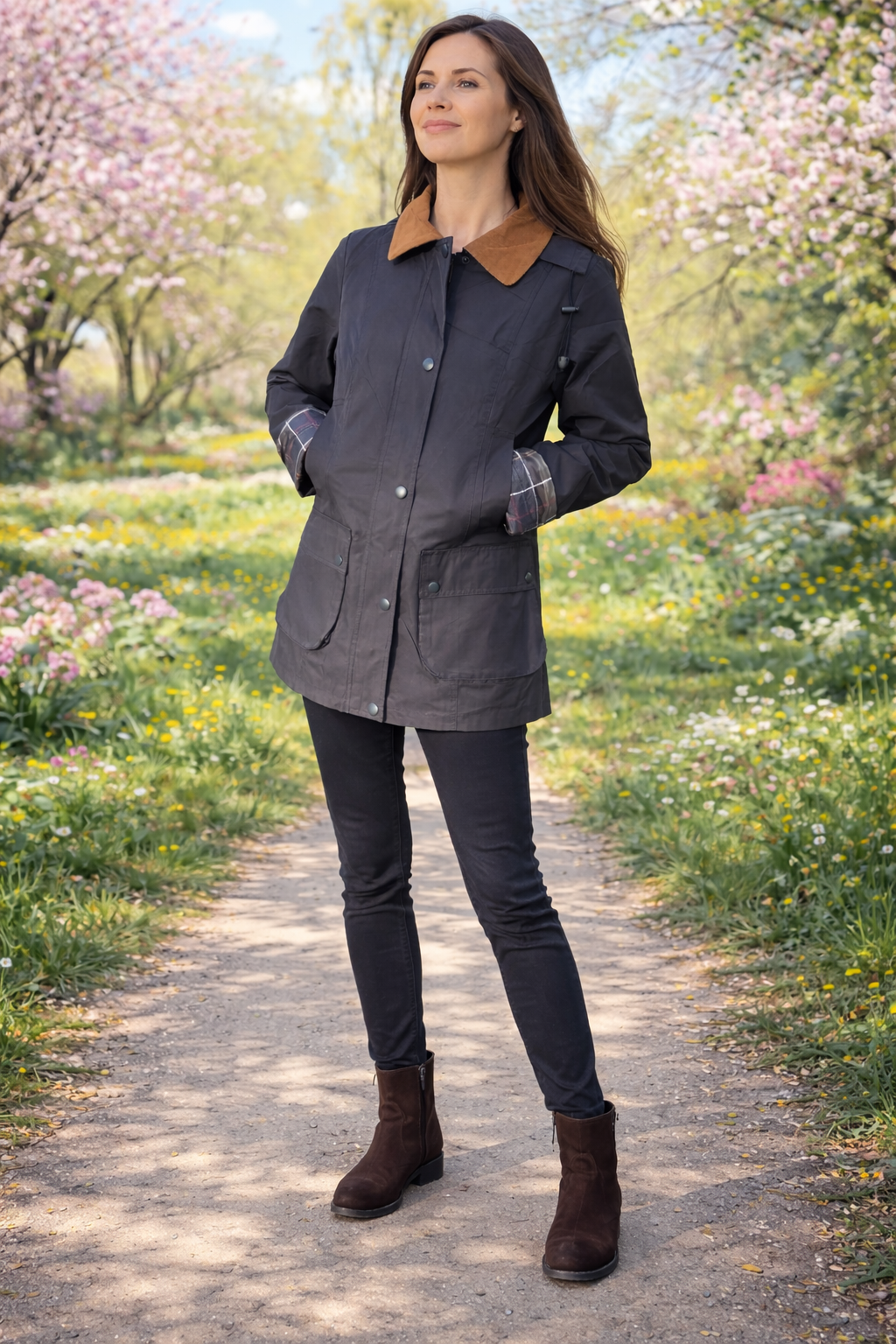 LAURA JO - Parka coton longue (Bleu)