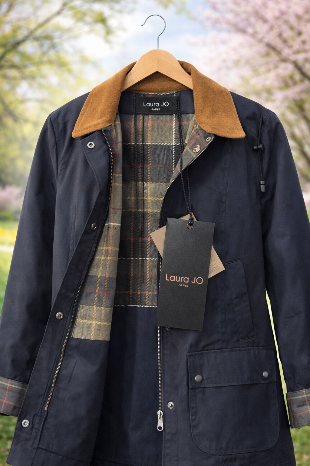 LAURA JO - Parka coton longue (Bleu)