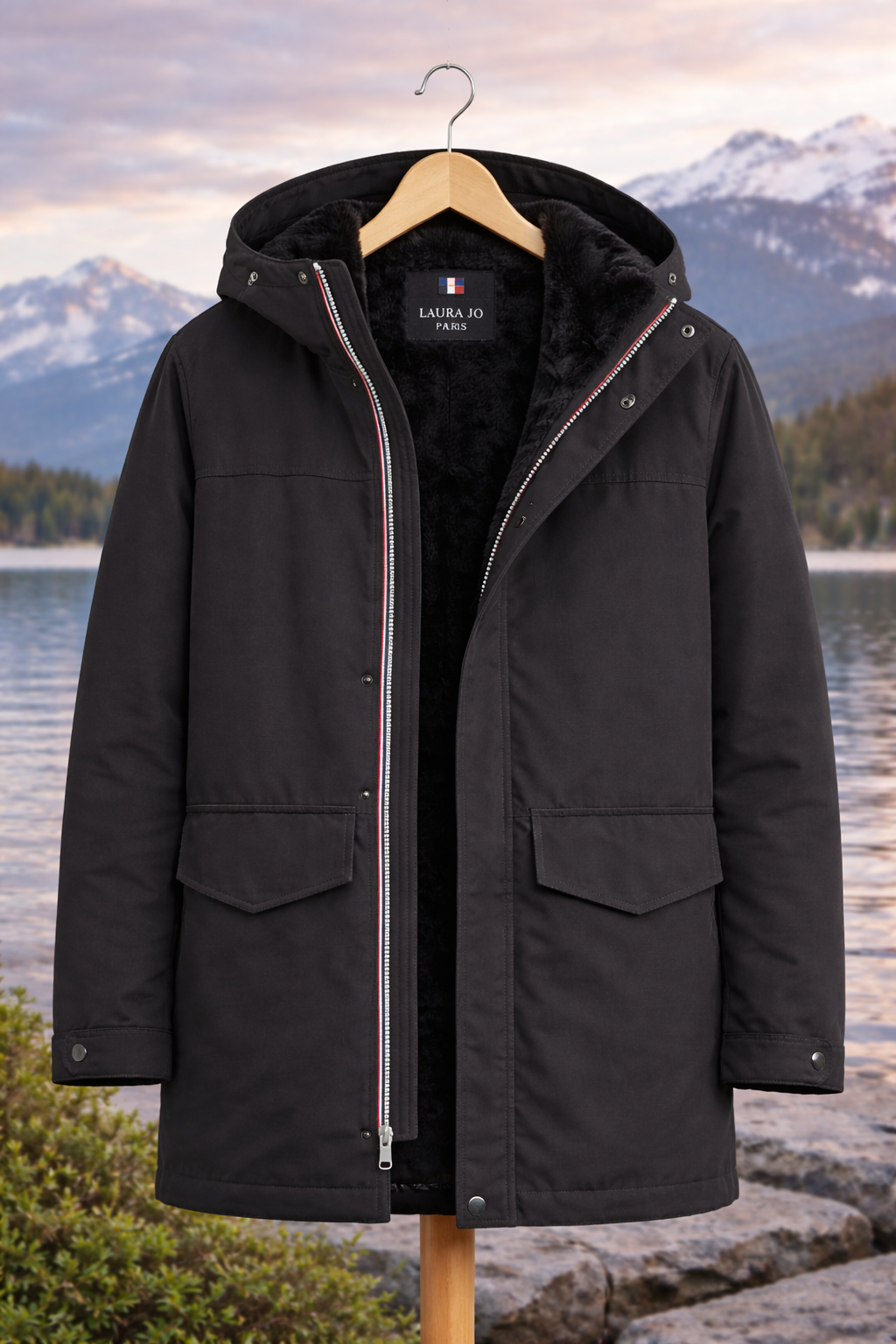 LAURA JO - Parka fourrée - Homme (Noir)