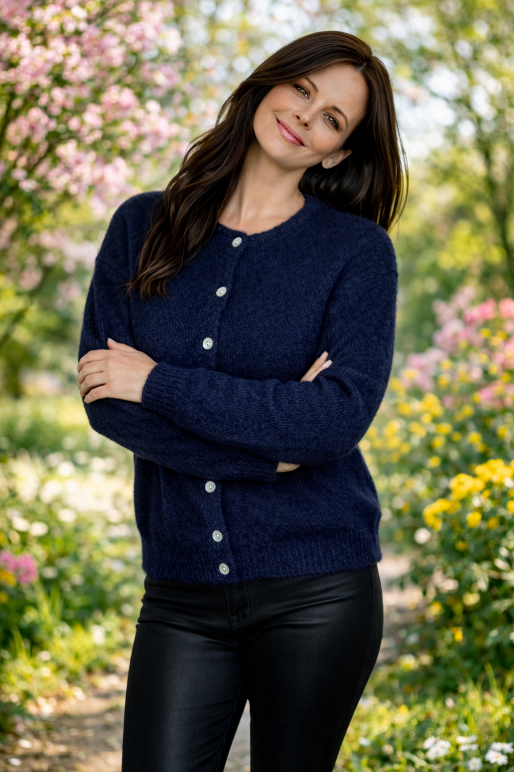 in April - Gilet Maille Dakota (Bleu)