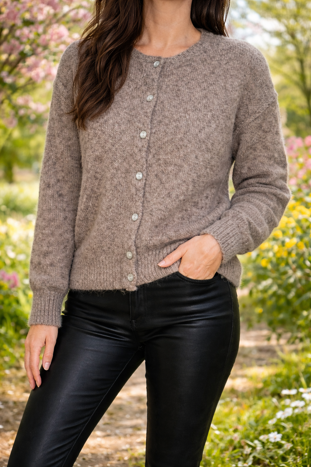 in April - Gilet Maille Margot (Taupe)