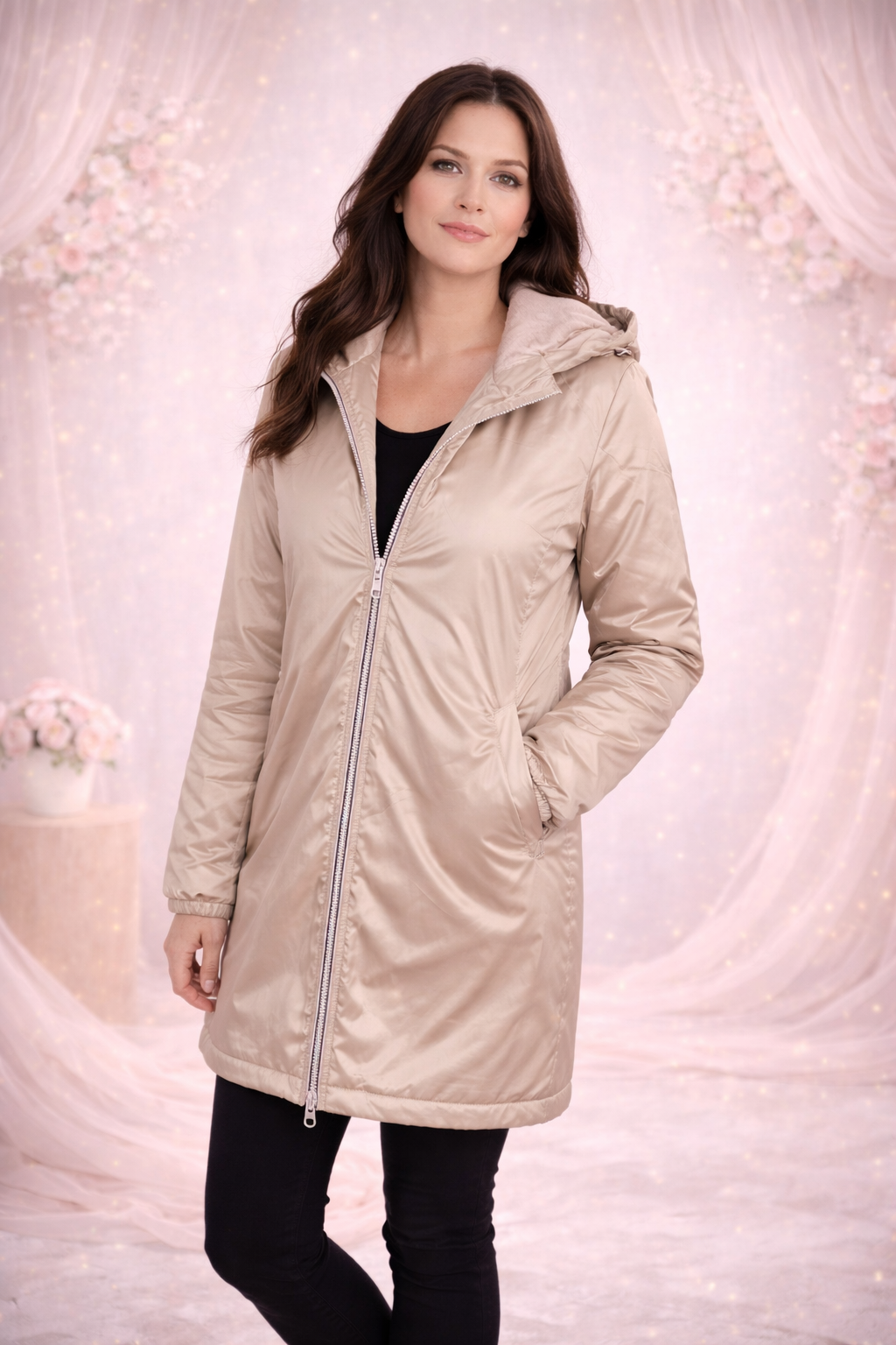 LAURA JO - Imperméable fourré long (beige)