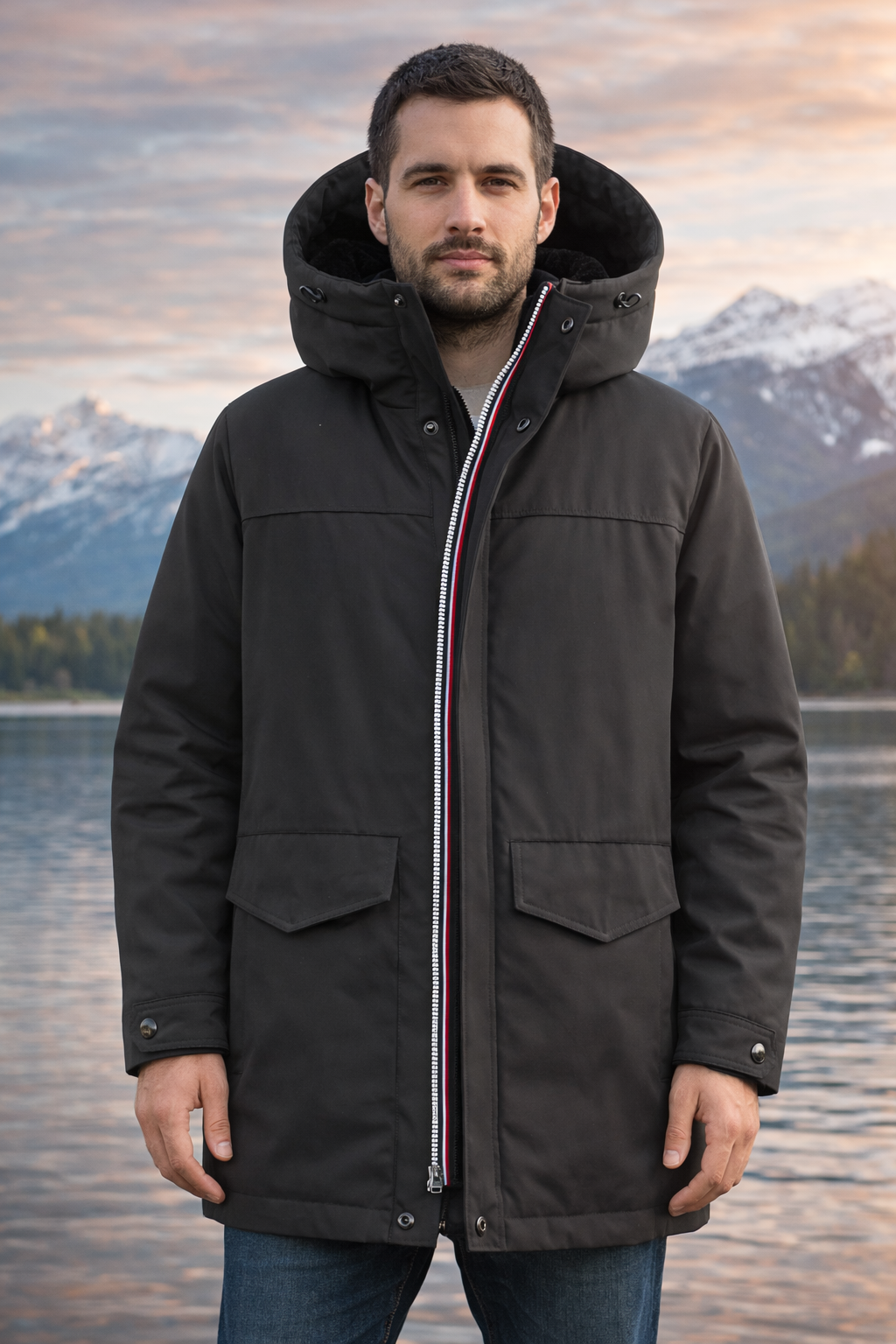 LAURA JO - Parka fourrée - Homme (Noir)