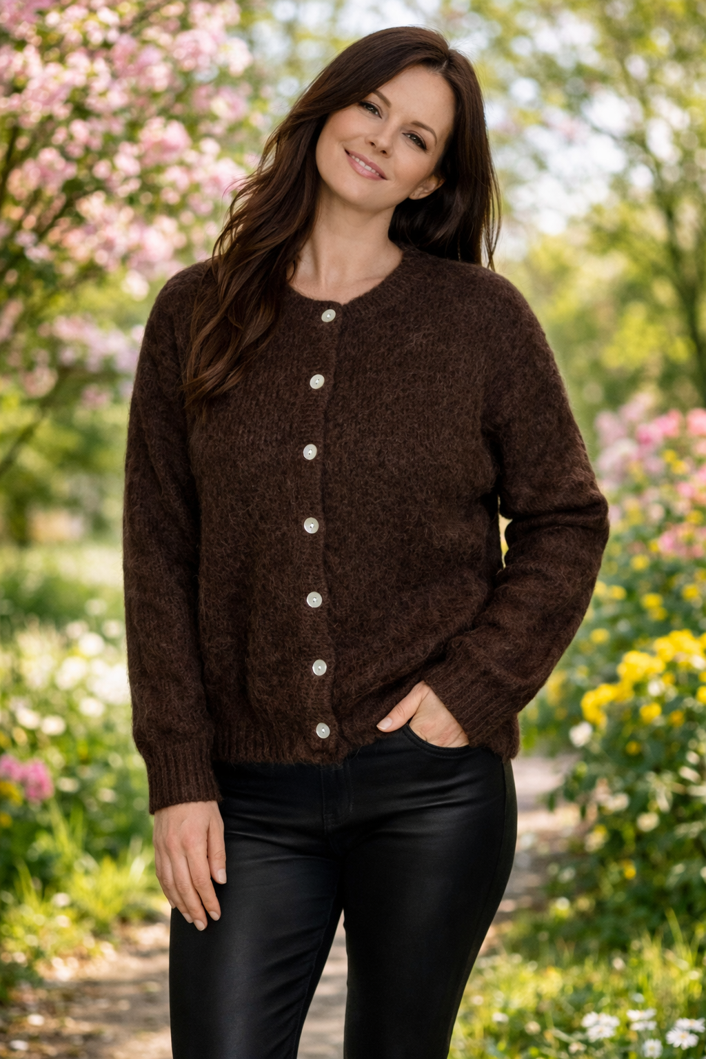 in April - Gilet Maille Elouan (Marron)