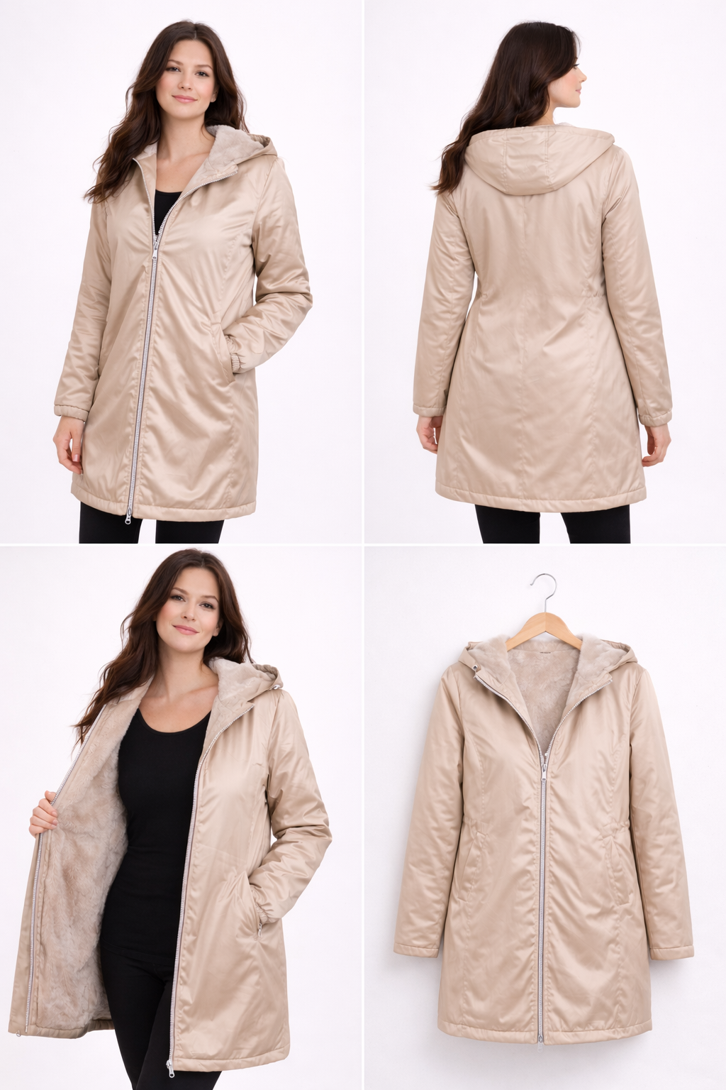 LAURA JO - Imperméable fourré long (beige)