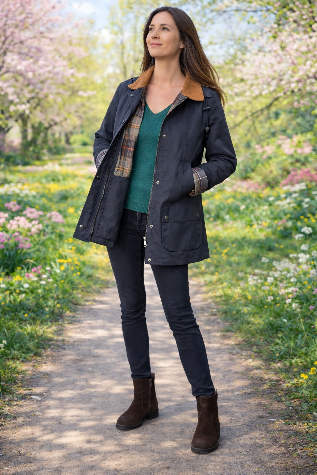 LAURA JO - Parka coton longue (Bleu)