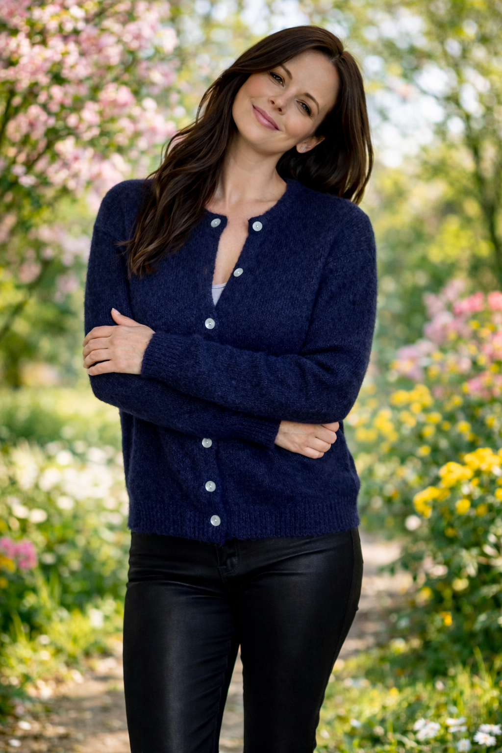 in April - Gilet Maille Dakota (Bleu)