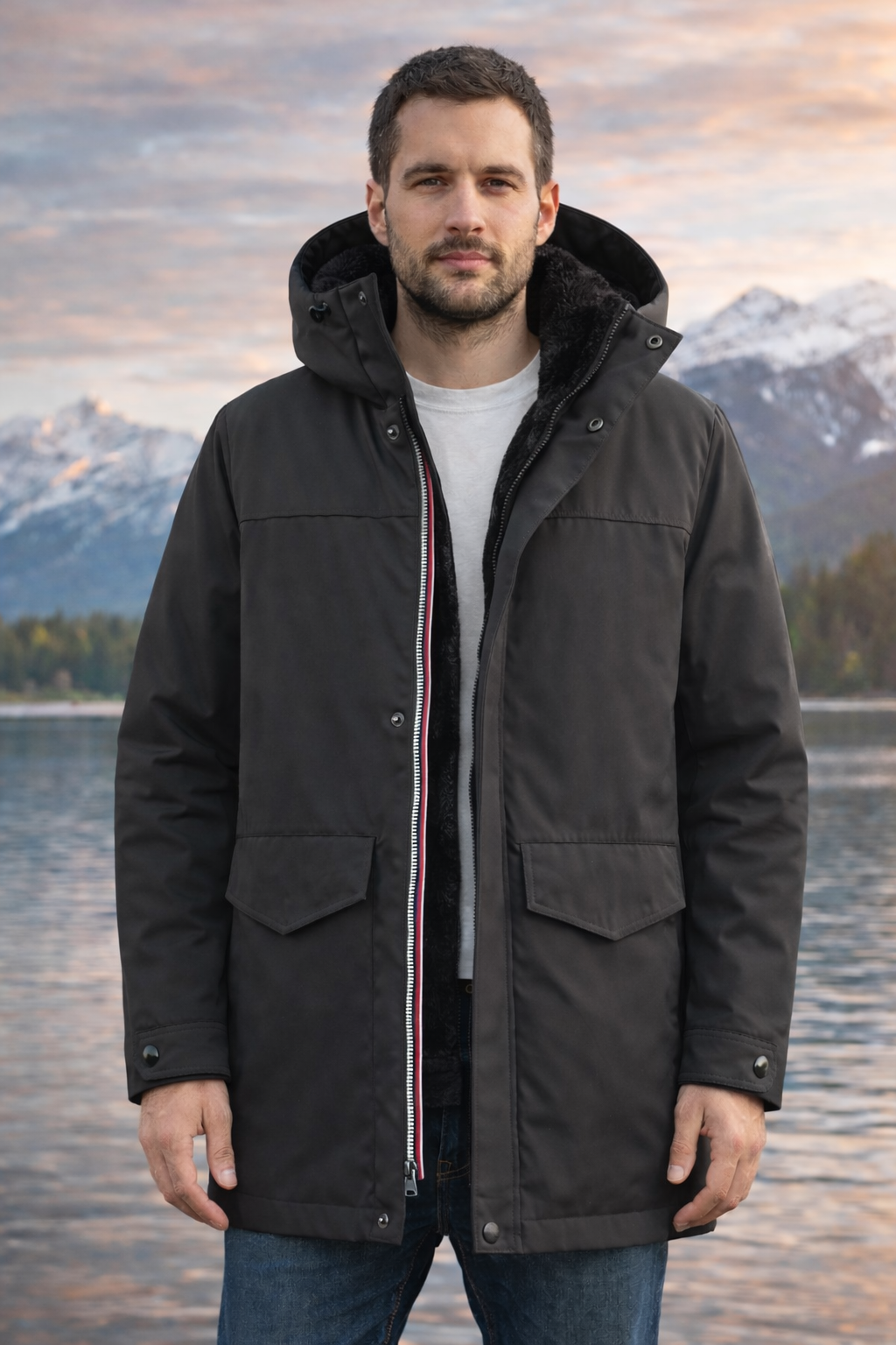 LAURA JO - Parka fourrée - Homme (Noir)